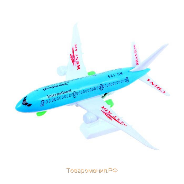 Самолёт инерционный «Авиалайнер», цвета МИКС