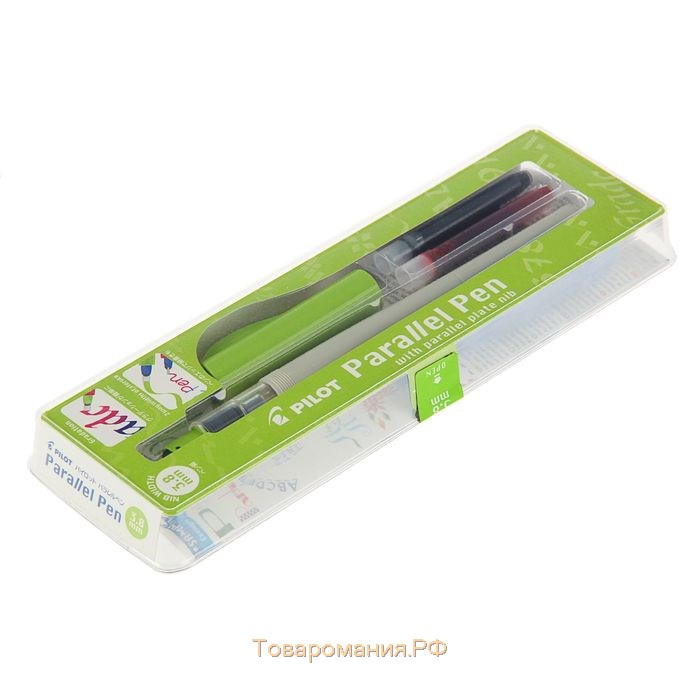 Ручка перьевая для каллиграфии Pilot Parallel Pen, 3.8 мм, (картридж IC-P3), набор в футляре
