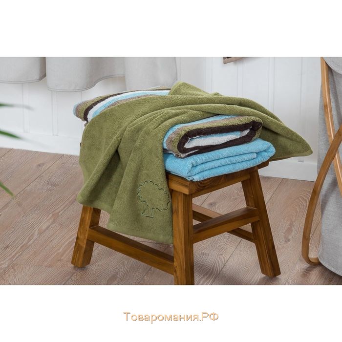 Полотенце махровое Moroshka Naturel green, 500 гр, размер 50х70 см, цвет зелёный