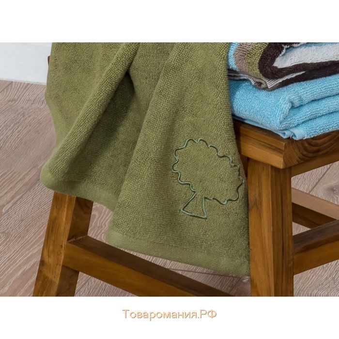 Полотенце махровое Moroshka Naturel green, 500 гр, размер 50х70 см, цвет зелёный