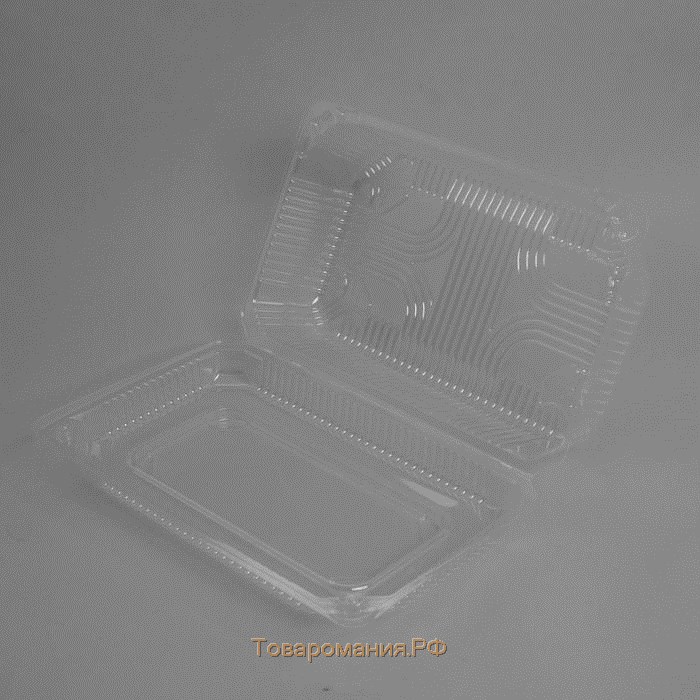Контейнер одноразовый с неразъёмной крышкой ПР-К-7А, 250 мл, 21,5×13,5×7,2 см, цвет прозрачный
