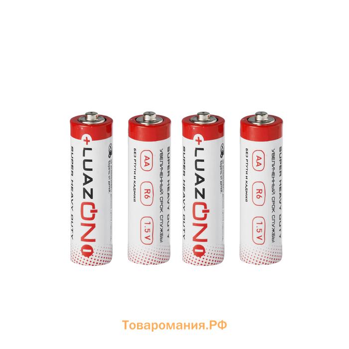 Батарейка солевая Super Heavy Duty, AA, R6, блистер, 4 штуки