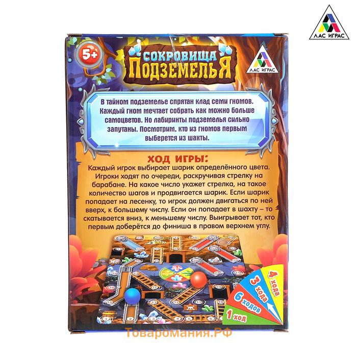 Настольная игра «Сокровища подземелья», 2-4 игрока, 5+