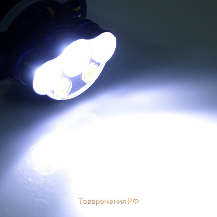 Фонарь налобный аккумуляторный "Мастер К", 4 LED, 2 COB, 2 аккумуляторных батареи, USB