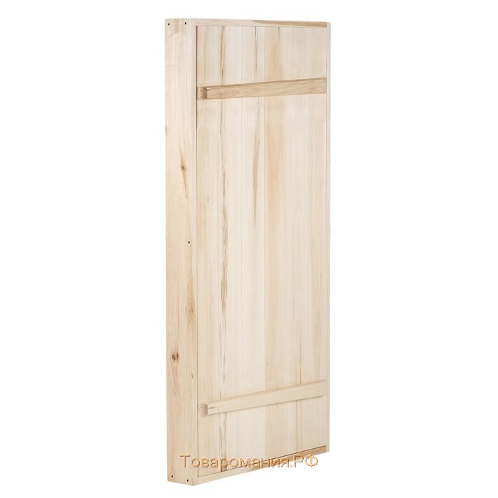 Дверной блок для бани, 170×80см, из липы, на клиньях, массив, "Добропаровъ"
