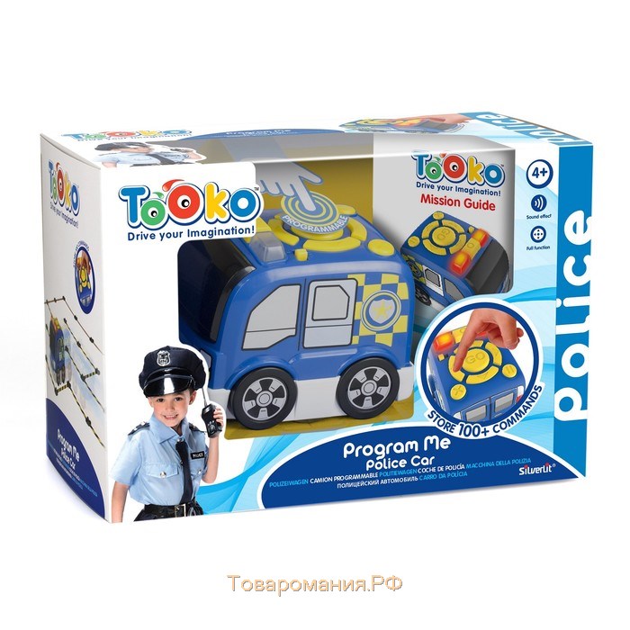Программируемая пожарная машина Tooko Program Me Police Car, цвет синий