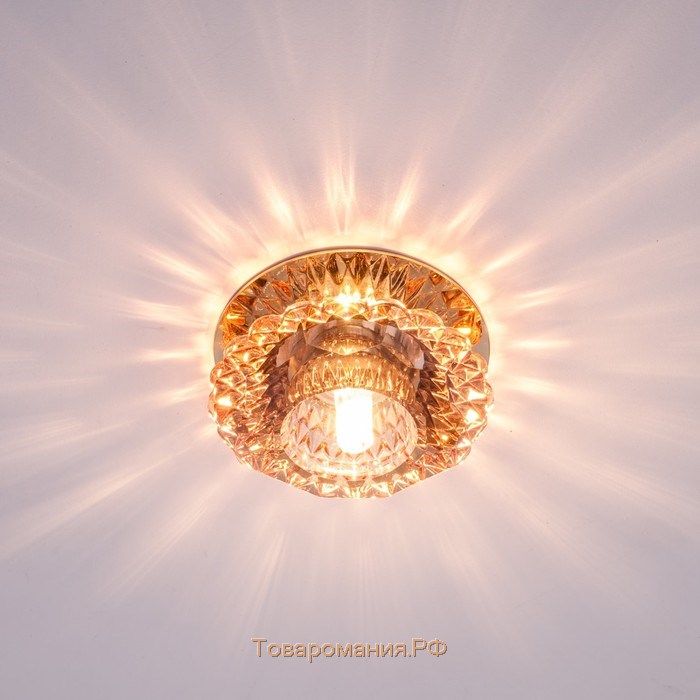 Светильник ЭкономСвет, F4034GD+CF, Мах 50Вт GU5.3, цвет золото