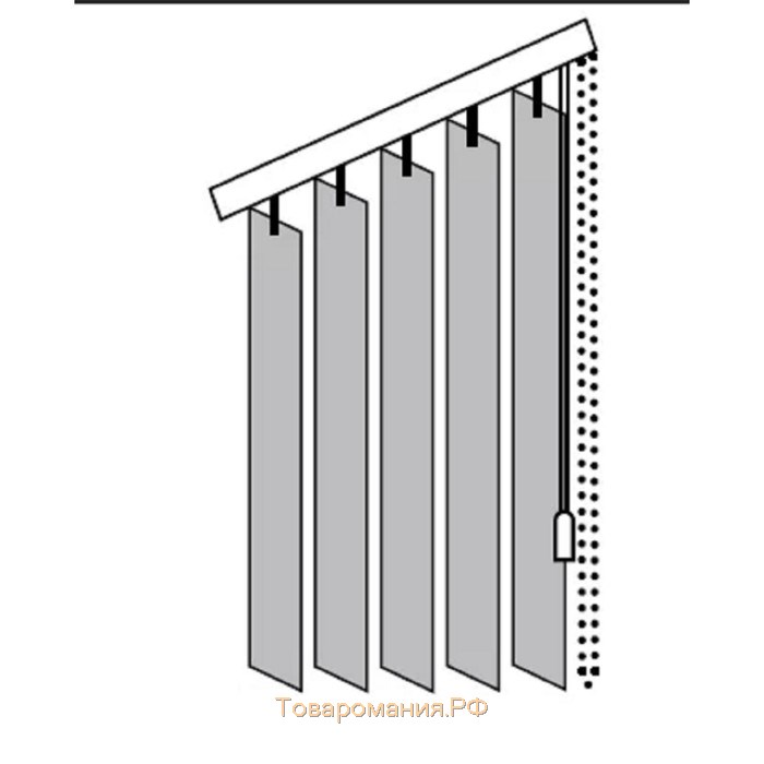 Комплект ламелей для вертикальных жалюзи «Лаура», 5 шт, 180 см, цвет бежевый