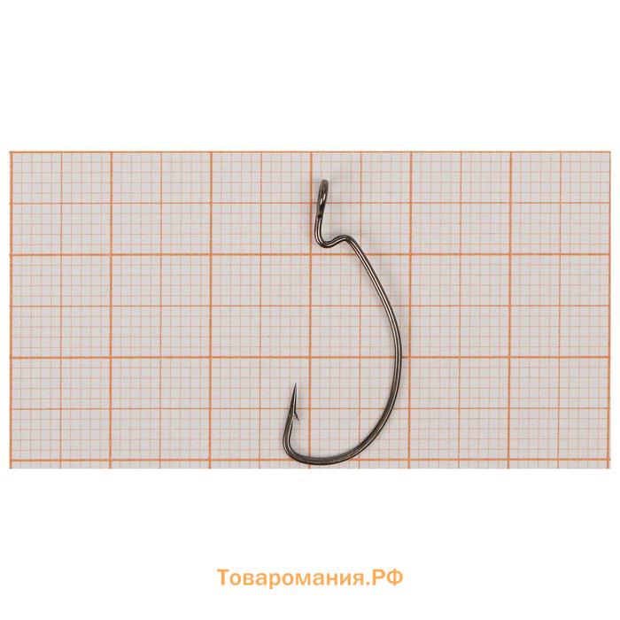 Крючки офсетные YUGANA Wide range worm big eye, № 8, 4 шт.