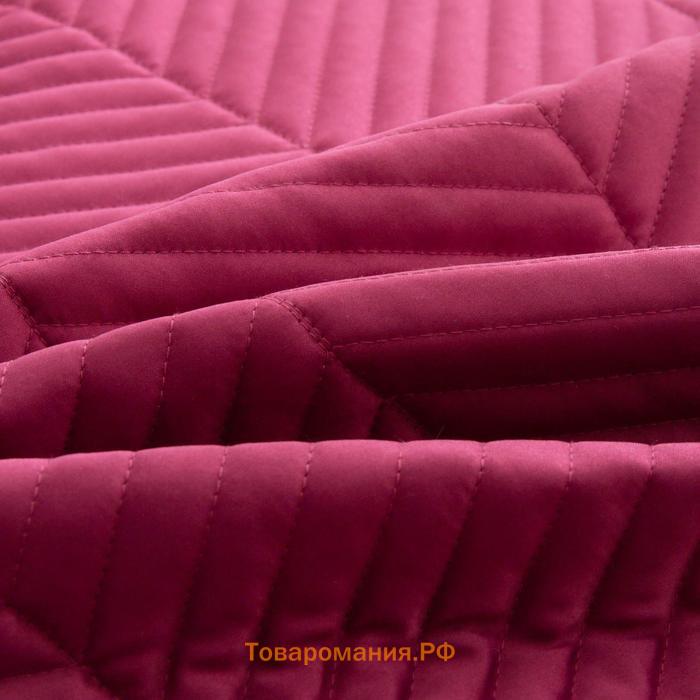 Комплект с покрывалом «Адонис», размер 230х250 см, 50х70 см - 2 шт, цвет бордо