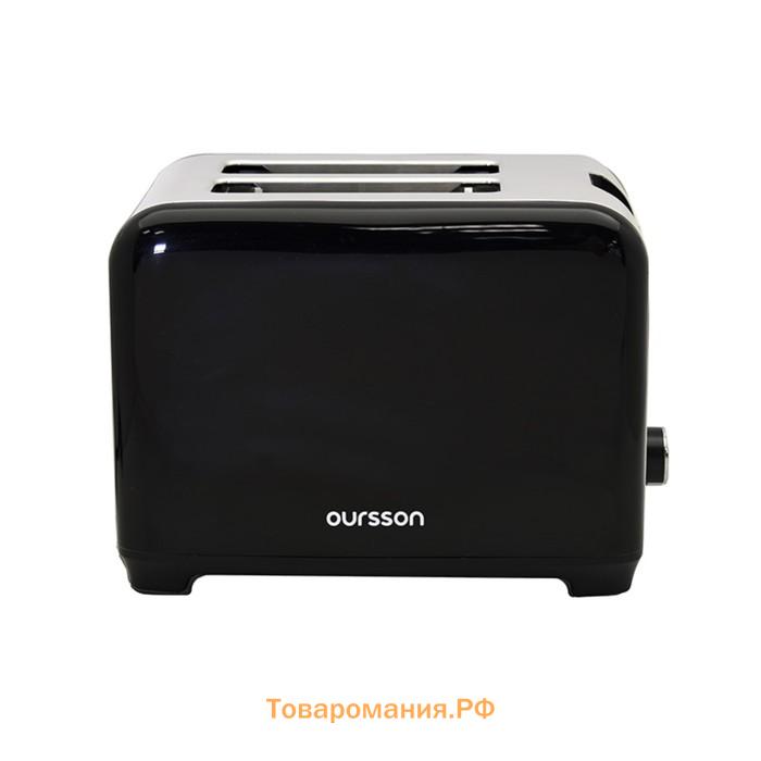 Тостер Oursson TO2120/BL, 930 Вт, 7 режимов прожарки, 2 тоста, разморозка, черный
