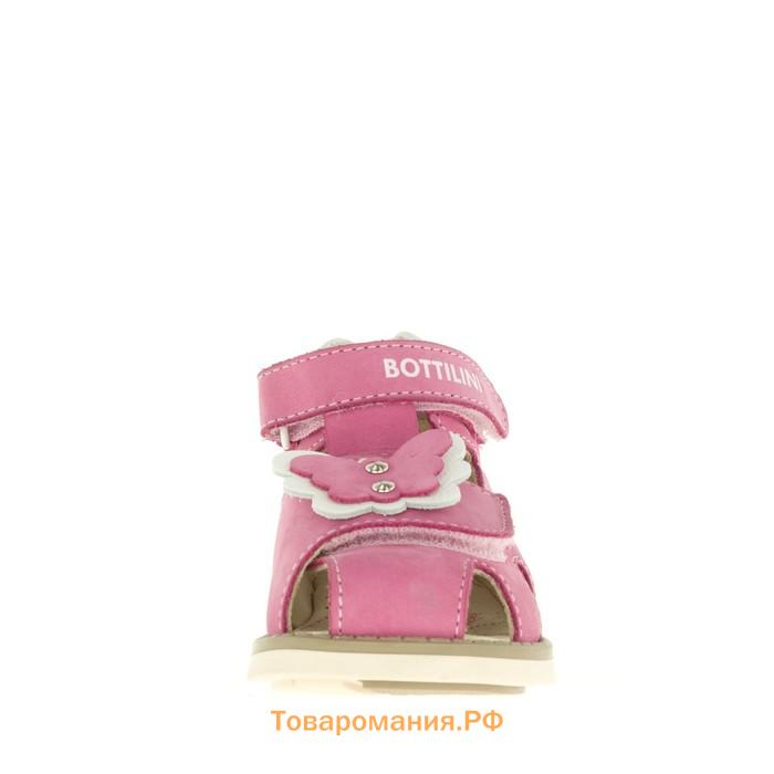 Сандалии детские, размер 21, цвет розовый