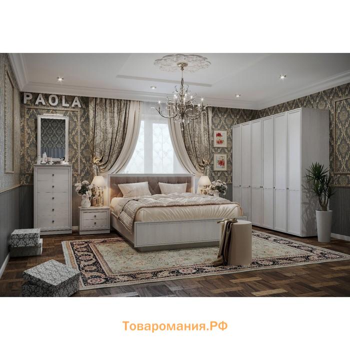 Кровать Люкс Paola 307 с ПМ, 1600 × 2000 мм, цвет ясень анкор светлый / brown grey патина