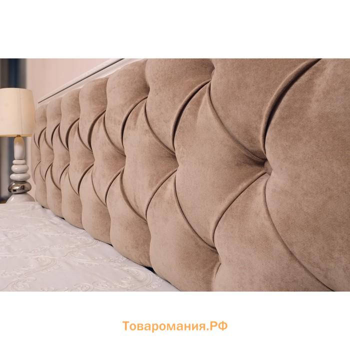 Кровать Люкс Paola 307 с ПМ, 1600 × 2000 мм, цвет ясень анкор светлый / brown grey патина