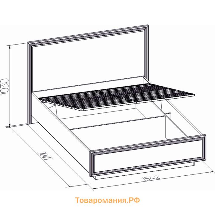 Кровать Люкс Paola 308 с подъемным механизмом, 1400 × 2000 мм, цвет ясень анкор светлый