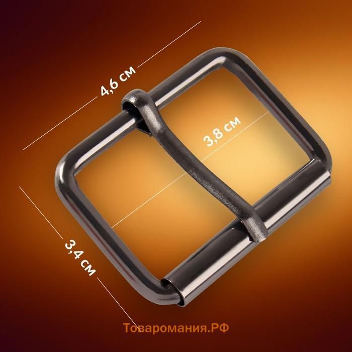 Пряжка проволочная, 4,6 × 3,4 см, 38 мм, 5 шт, цвет чёрный никель