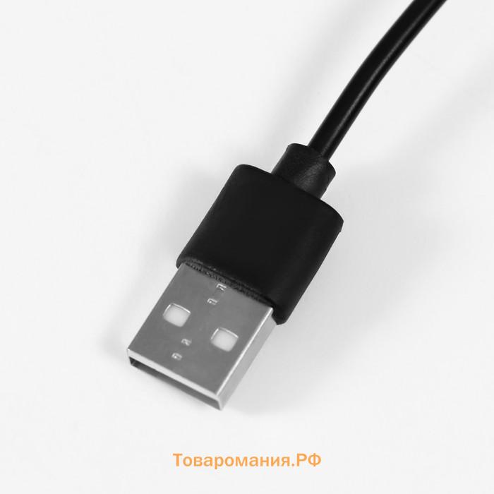 Лампа-лупа х7 для творчества LEDx6 от 3АAA+ USB линза d=5.5 см 2.6×9×19 см