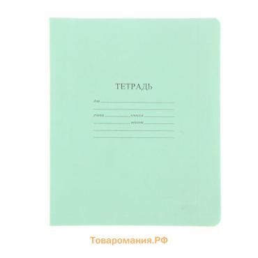 Тетрадь 12 листов в линейку «Зелёная обложка», с алфавитом, 60 г/м², белые листы, термоупаковка 25 шт.