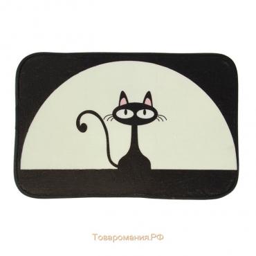 Коврик для ванной «Чёрная кошка», 40×60 см, МИКС