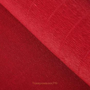 Бумага для упаковок и поделок, Сartotecnica Rossi, гофрированная, красная, однотонная, двусторонняя, рулон 1 шт., 0,5 х 2,5 м