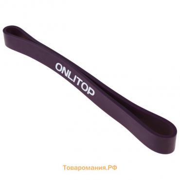 Фитнес-резинка ONLYTOP, 30х2,2х0,5 см, нагрузка 55 кг, цвет фиолетовый