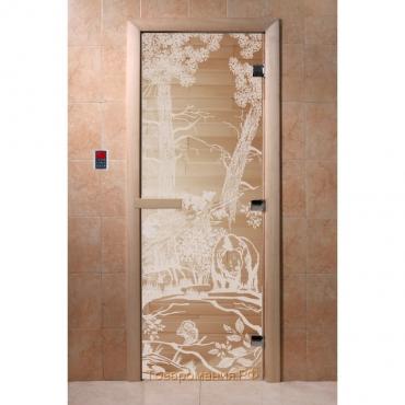 Дверь «Мишки», размер коробки 190 × 70 см, левая, цвет прозрачный
