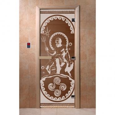 Дверь «Посейдон», размер коробки 190 × 70 см, левая, цвет бронза