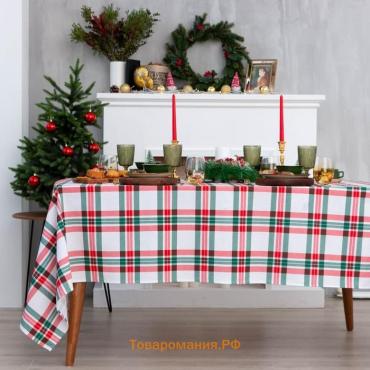 Скатерть новогодняя "" Нoliday decoration 149х180см, 100%хл, репс 210 г/м2