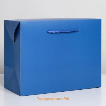 Пакет—коробка «Синий», 28 × 20 × 13 см