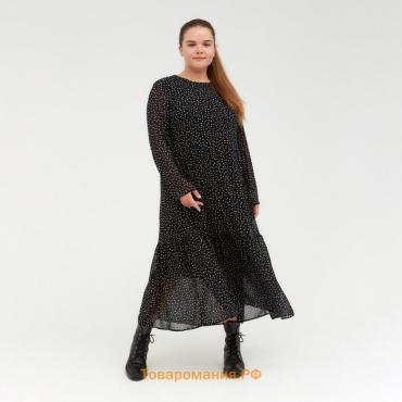 Платье женское миди MIST plus-size, р.54, черный