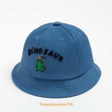 Панама для мальчика MINAKU "Dinosaur", цв. синий, р-р 48