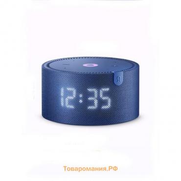 Умная колонка "Новая Яндекс Станция Мини", голосовой помощник Алиса,10Вт, с часами, синяя