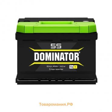 Автомобильный аккумулятор Dominator 62 А/ч, 620 А, 242х175х190, обратная полярность