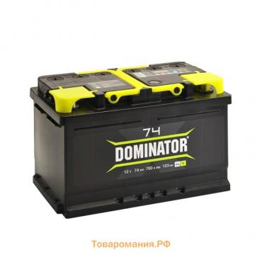 Автомобильный аккумулятор Dominator 74 А/ч, 740 А, 277х175х175, низ., обратная полярность