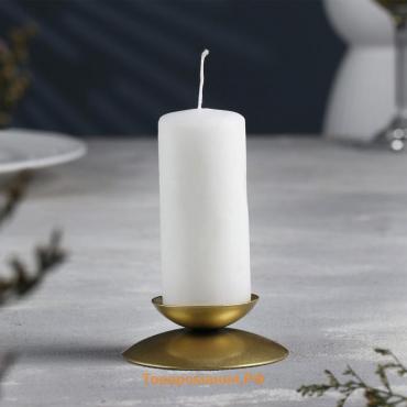 Подсвечник "Гадальный Н" металл на одну свечу, 7,3х3 см, золотой